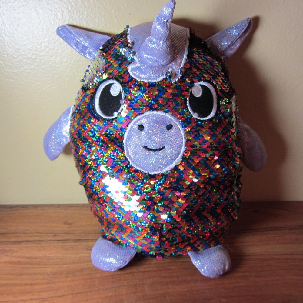 5 for $25 - plush shimmeez sequin unicorn stuffed animal (w3594)